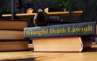 Pile of books and Wrongful death lawsuit.